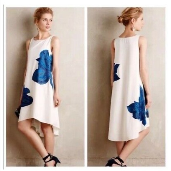 Anthropologie Dresses & Skirts - Anthropologie Ranna Gill bluebell sleeveless floral embroidered dress